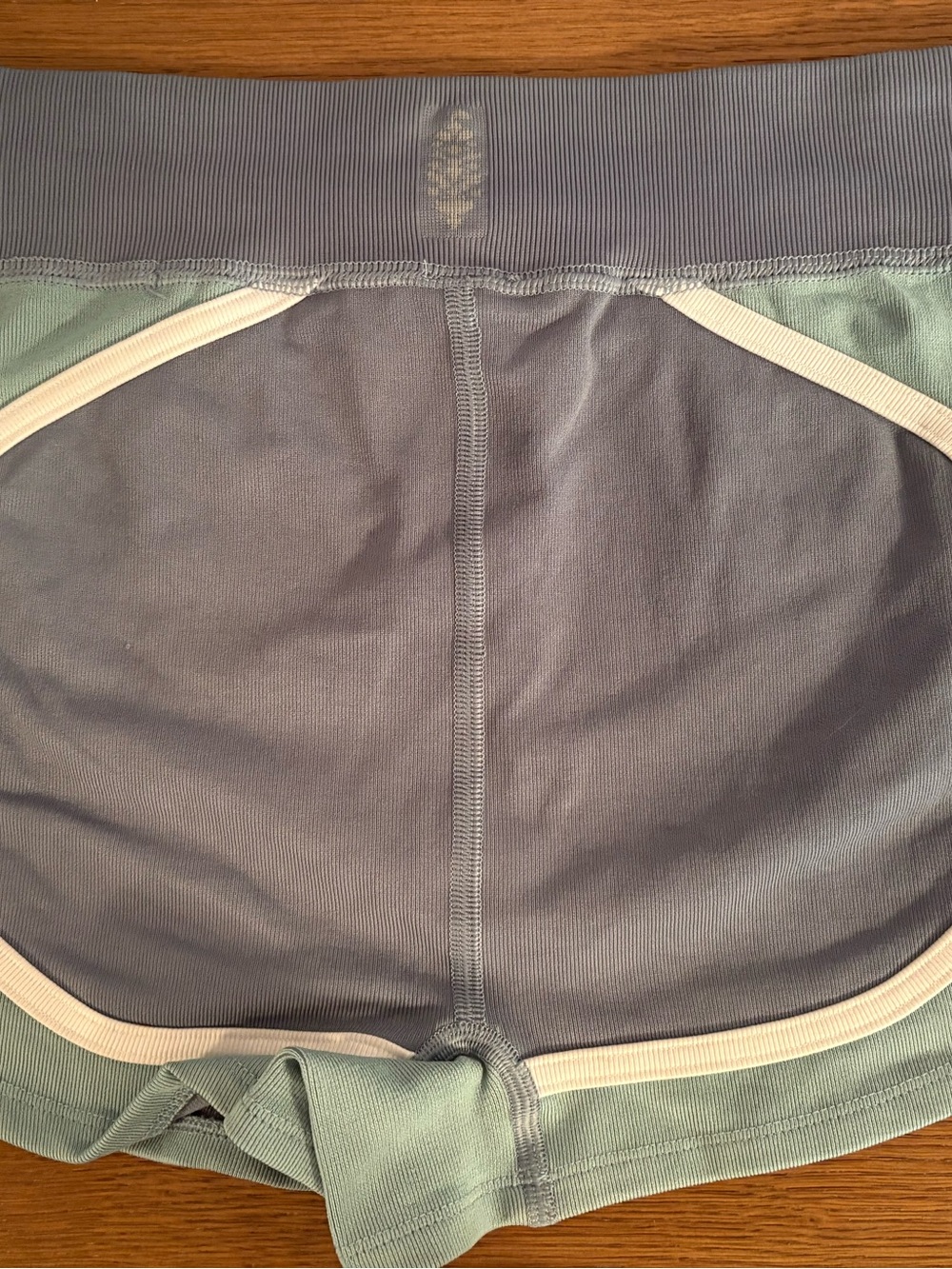 Free People High Waist Women's Shorts in Teal with White Trim -